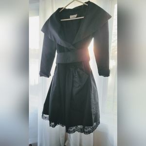Black taffeta cocktail dress
